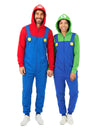 Costum de cuplu salopetă Luigi și Mario pentru adulți