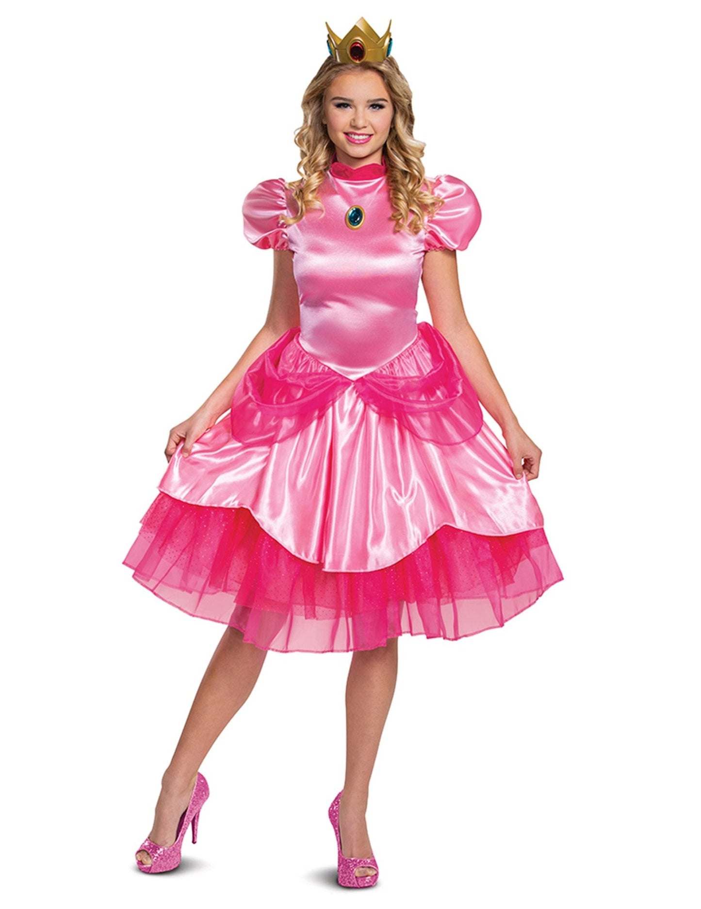 Costum de cuplu Mario și Prințesa Peach pentru adulți