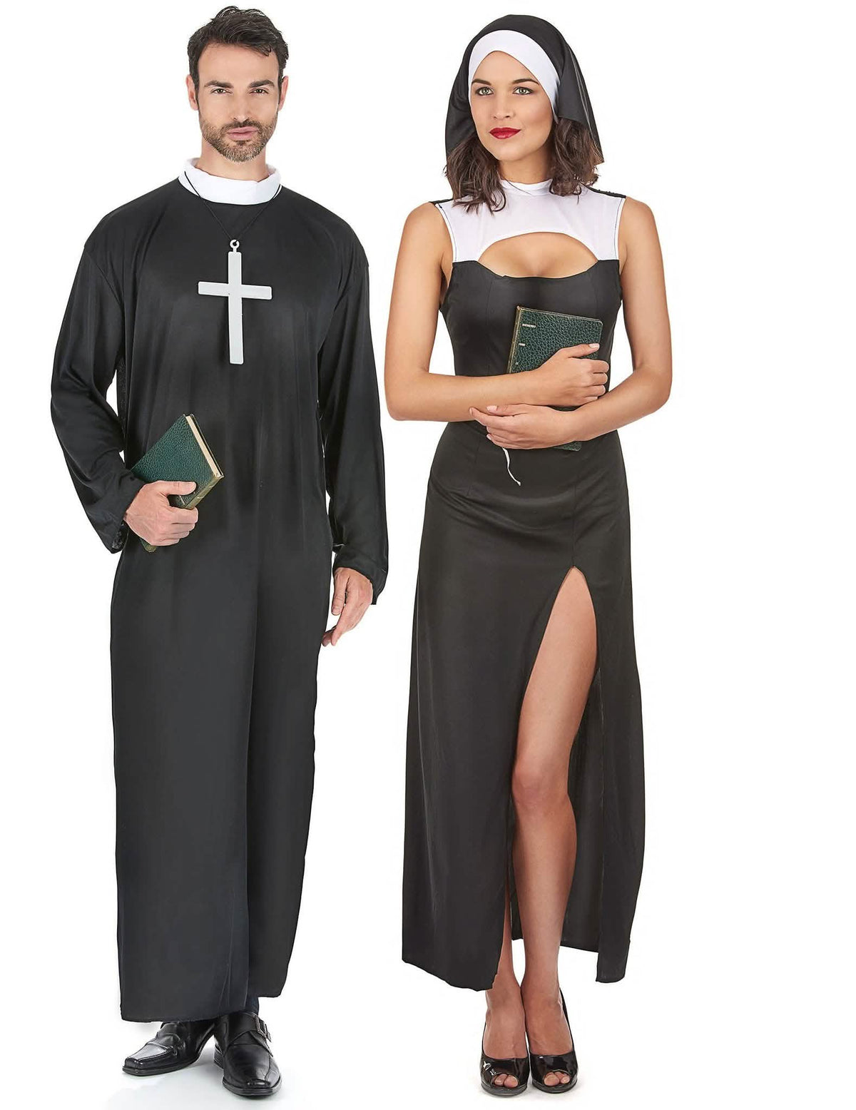 Costum de cuplu călugăriță și preot