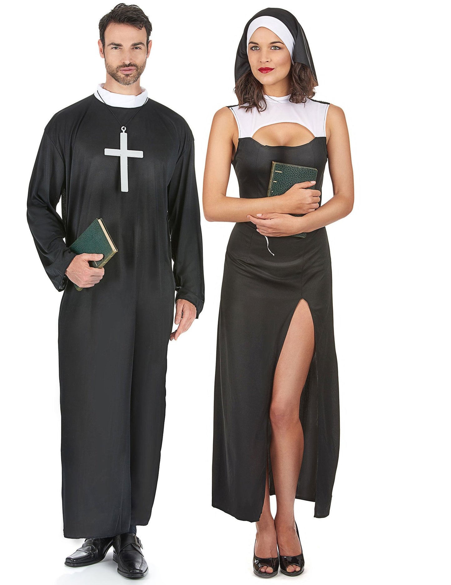 Costum de cuplu călugăriță și preot
