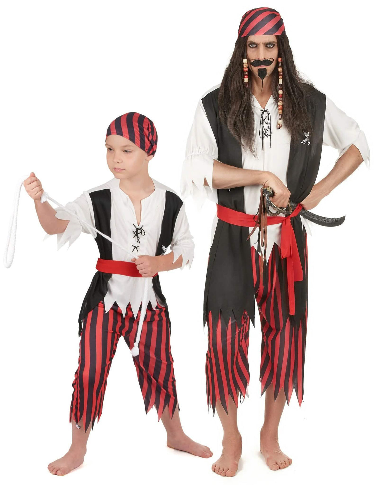 Costum de cuplu pirați tată și fiu