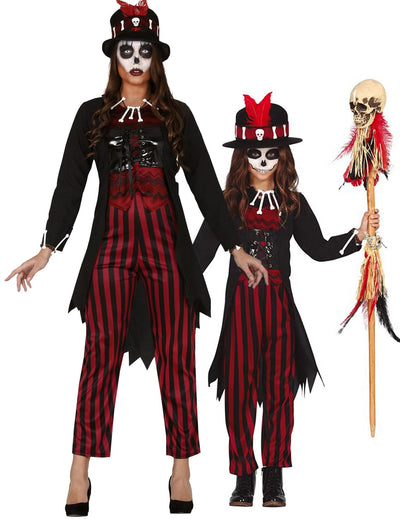 Costum de cuplu mamă-fiică Voodoo de Halloween