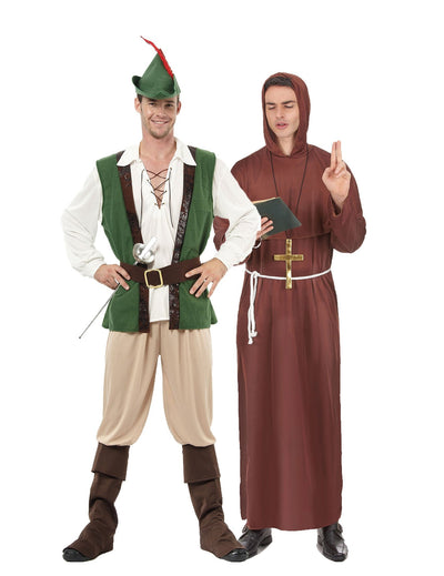 Costum de cuplu Robin și călugăr al pădurii