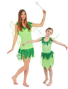 Costum de cuplu zâna verde mamă și fiică