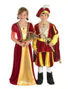 Costum de cuplu rege și contesă medievală pentru copii