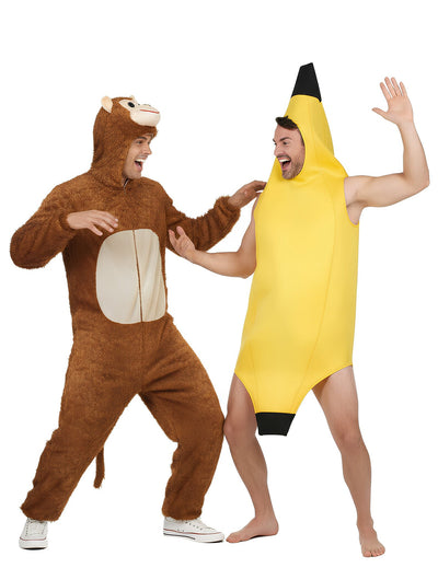 Costum de cuplu adult maimuță și banană