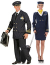 Costum de cuplu pentru adulți: pilot și însoțitoare de bord