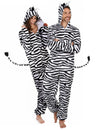Costum de cuplu zebra pentru adulți