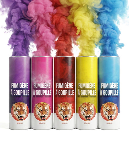5 fumigene cu cui multicolore 1 min