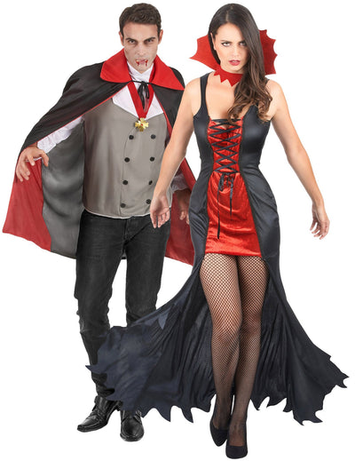 Costum de cuplu vampiri sângeroși de Halloween pentru adulți