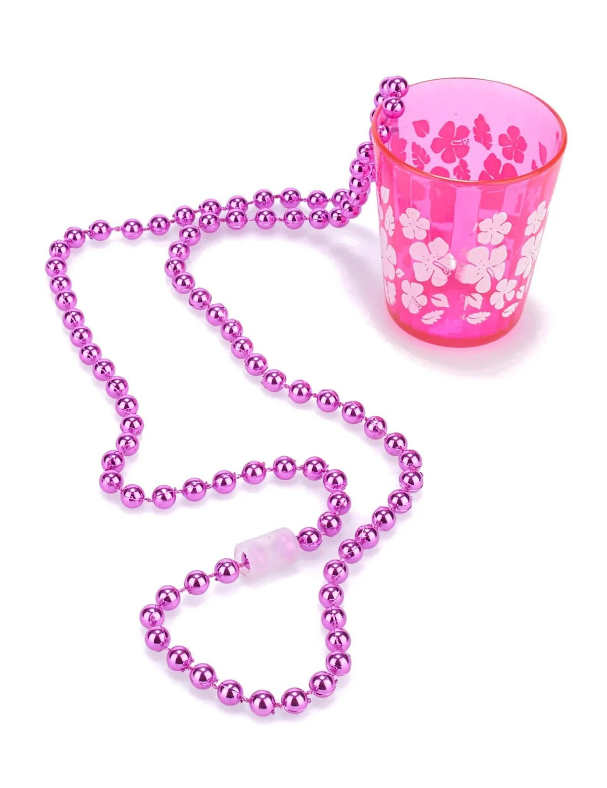 Pachet de 12 coliere roz cu pahar de shot