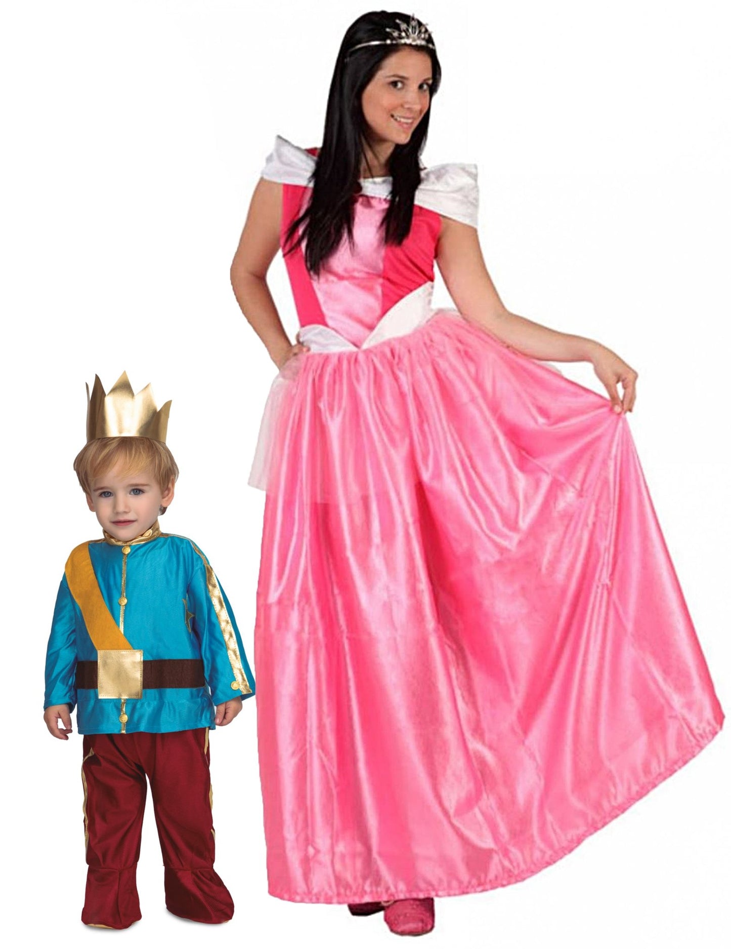 Costum de cuplu prințesă și prințul ei, mamă și fiu
