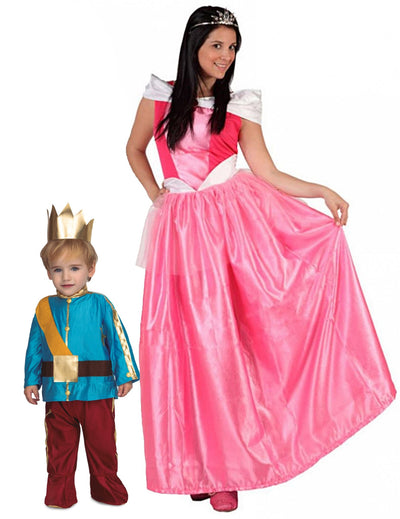Déguisement de couple princesse et son prince mère et fils