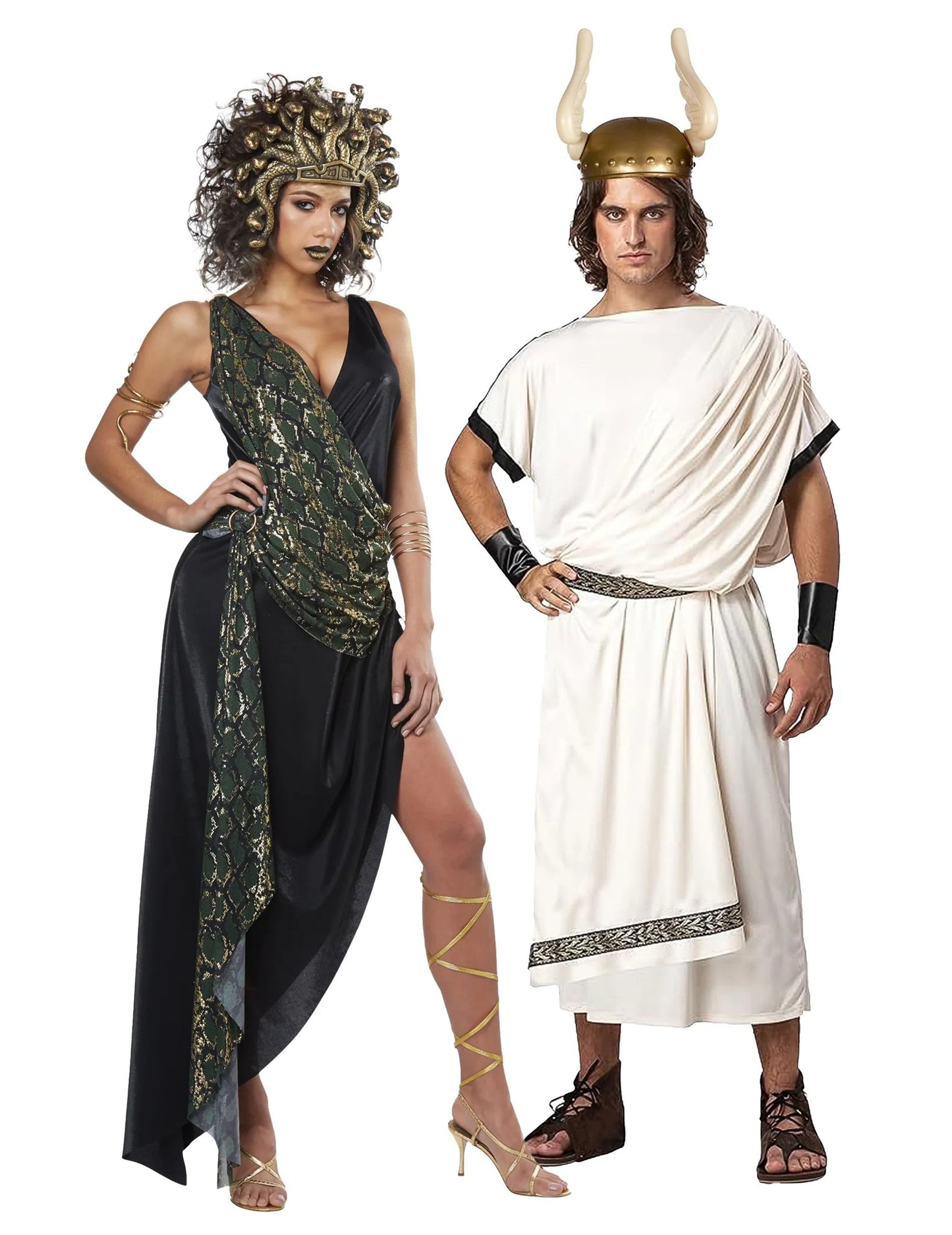 Costum de cuplu zeu grec și Medusa pentru adulți