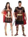 Costume de cuplu gladiatori romani pentru adulți