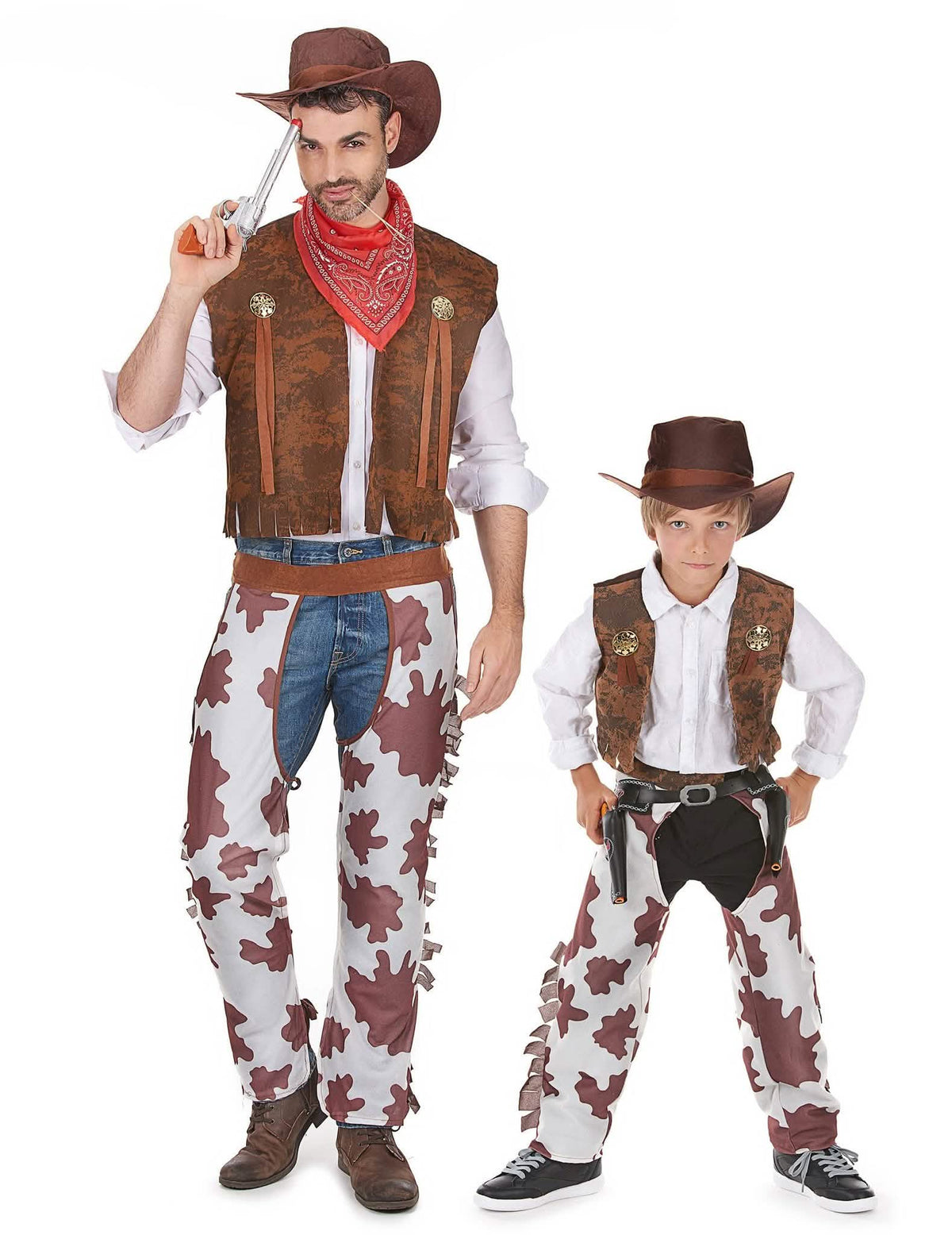 Costum de cuplu cowboy tată / fiu