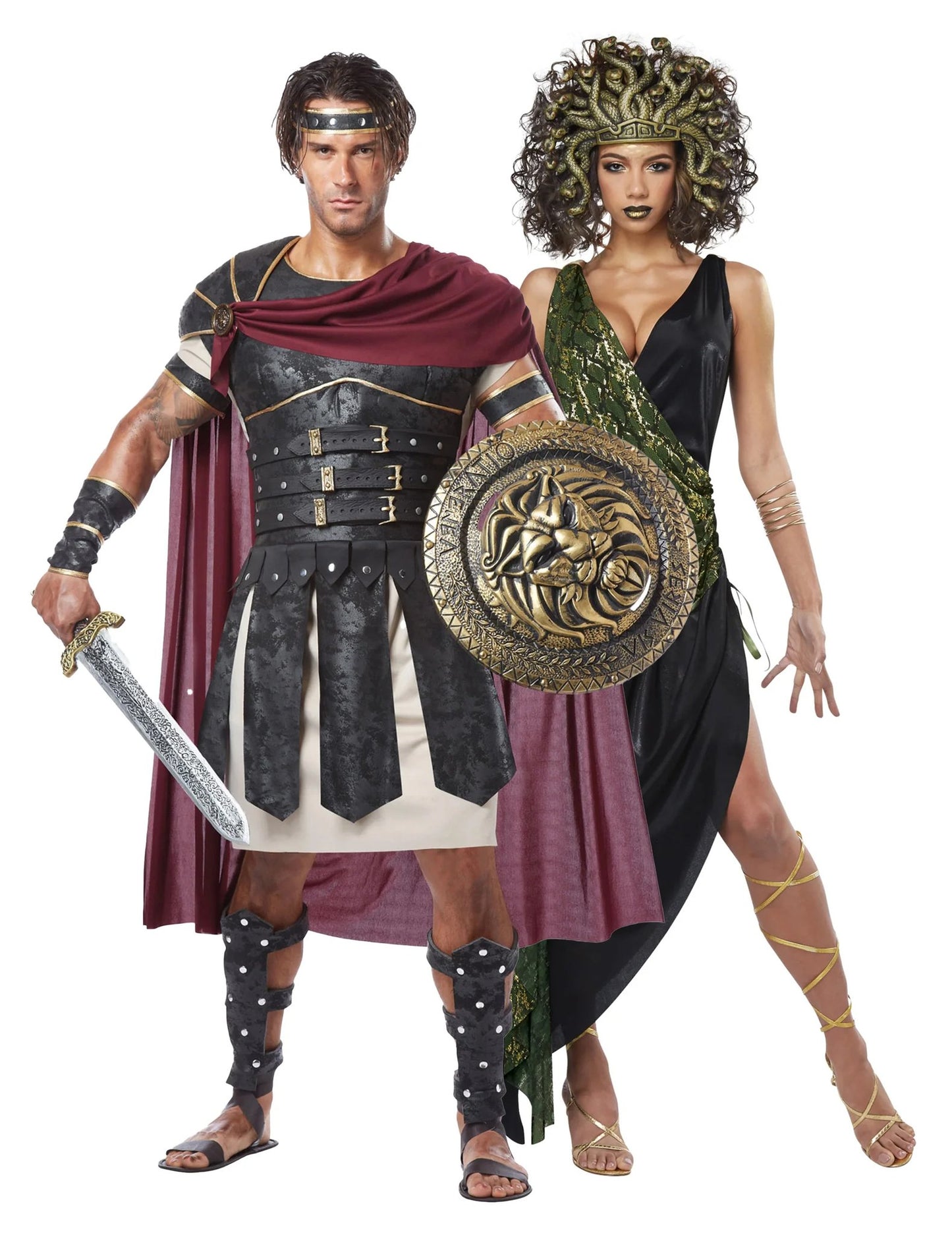 Costum de cuplu gladiator și meduză pentru adulți