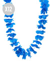 12 coliere hawaiene albastru aprins