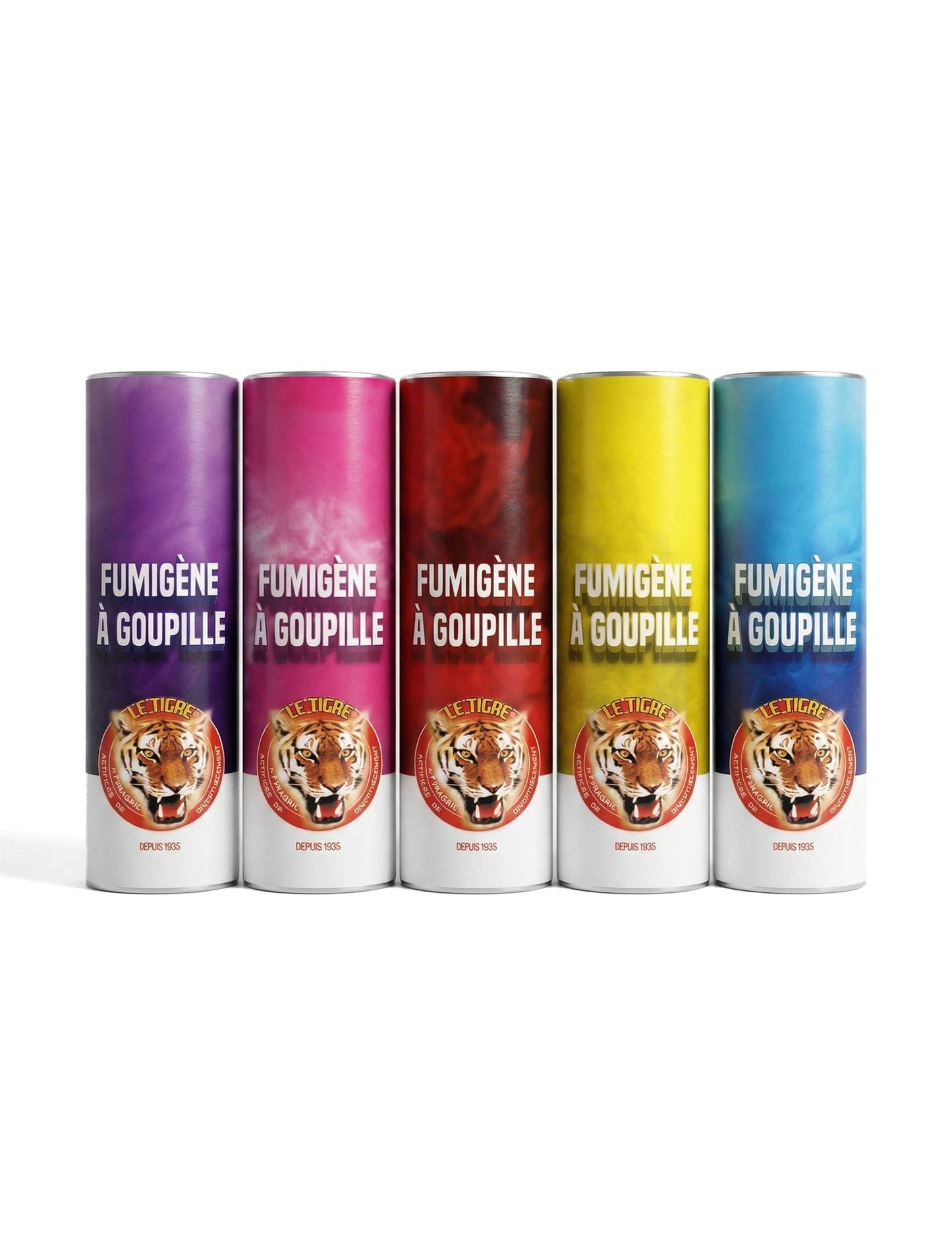 5 fumigene cu cui multicolore 1 min