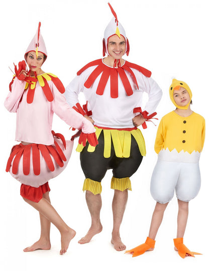 Costum de familie cocoș, găină și pui