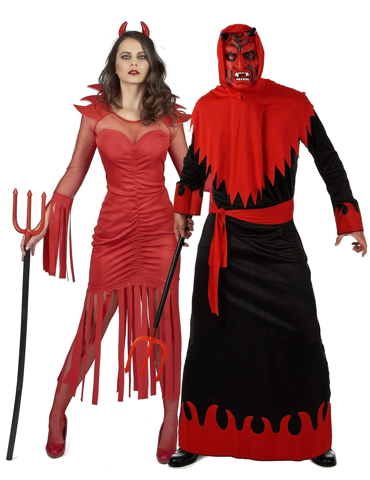 Costum de cuplu diavol demonic pentru adulți