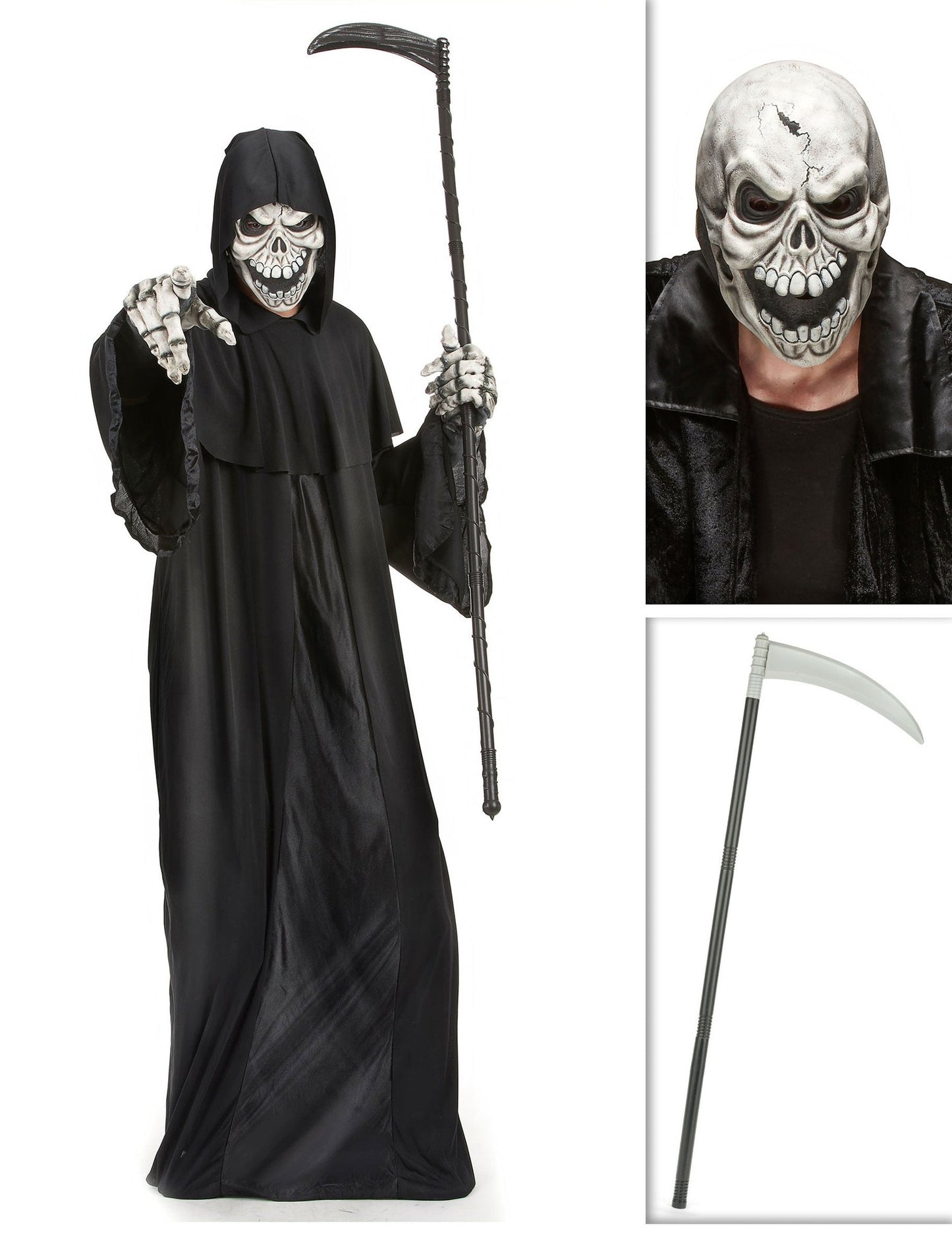 Pachet costum de Halloween Fauchează cu coasă și mască