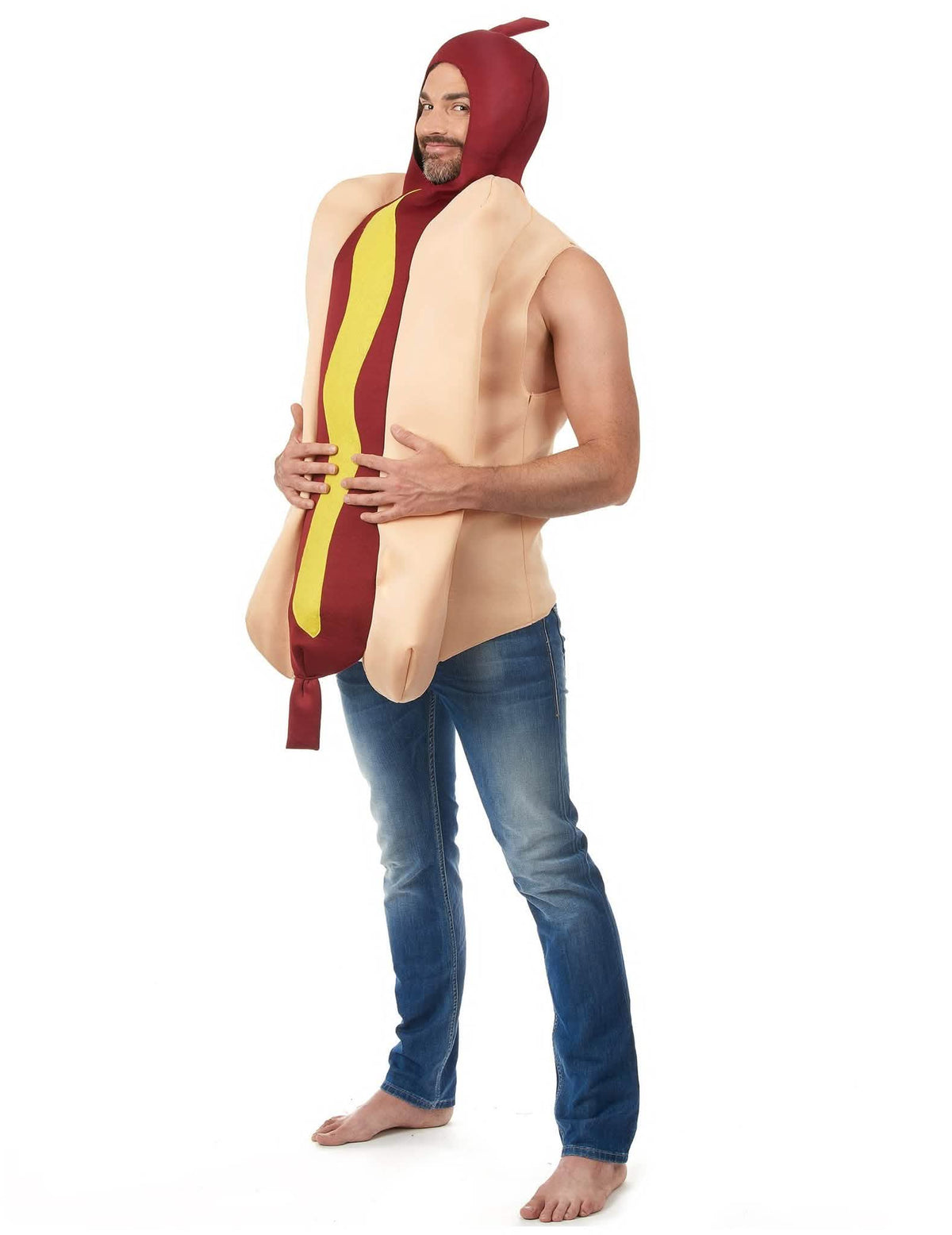 Costum de cuplu hot dog și ketchup pentru adulți