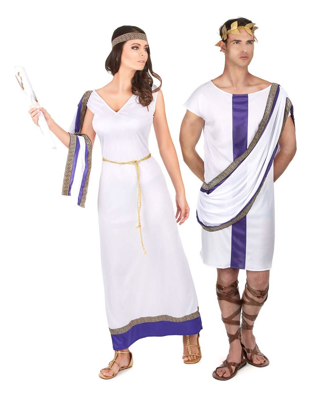 Costum de cuplu roman violet