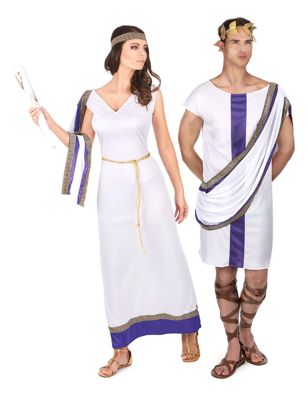 Costum de cuplu roman violet