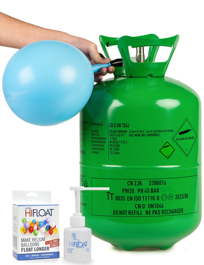 Kit mare cu butelie de heliu pentru până la 50 de baloane cu Hi-Float