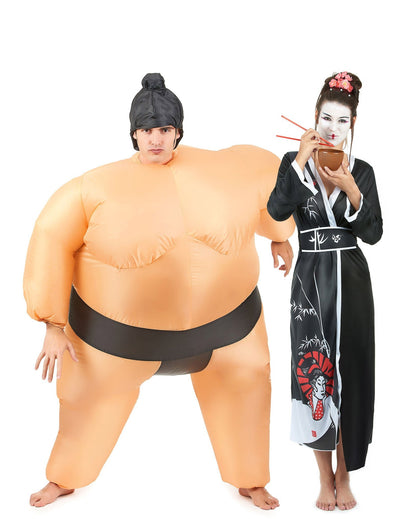 Costum de cuplu Sumo și Geisha