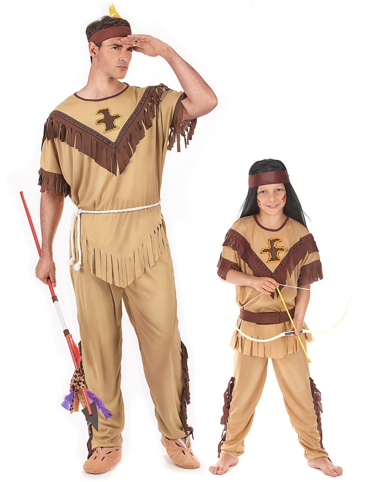 Costum de cuplu indian tată și fiu
