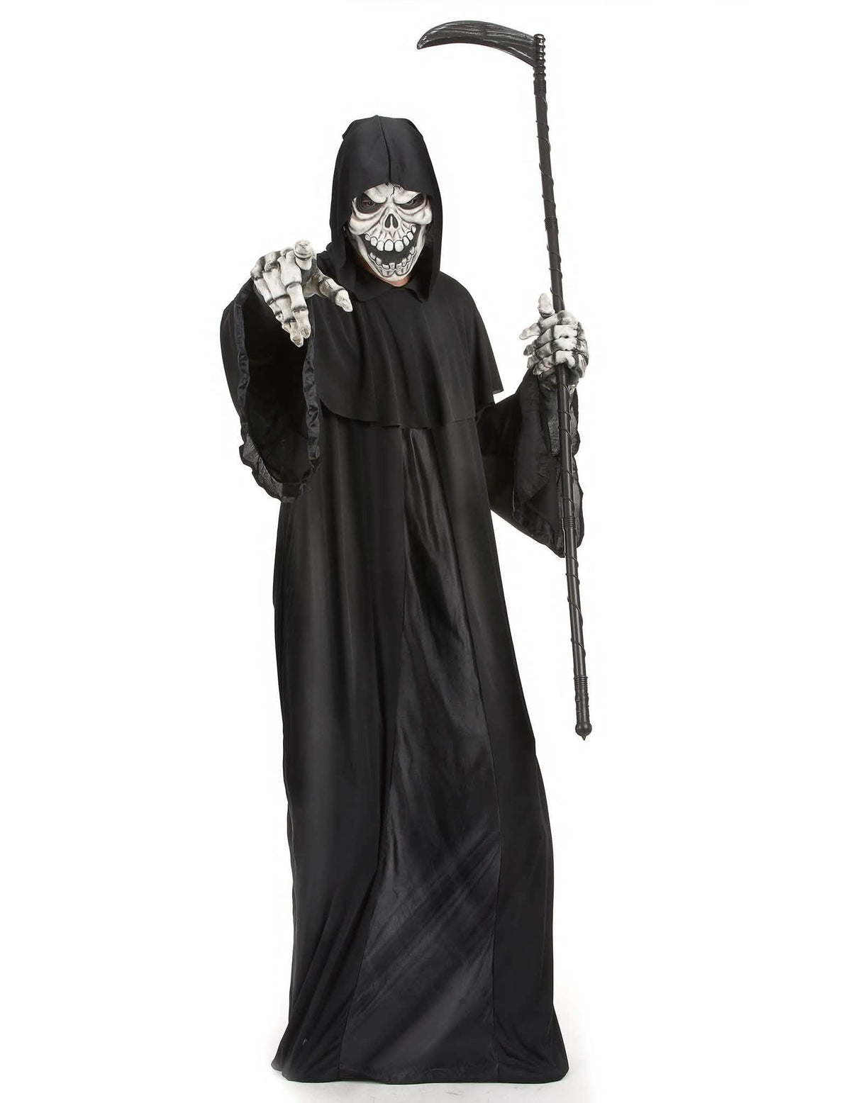 Pachet costum și accesoriu de Macabrul Grim Reaper pentru bărbați