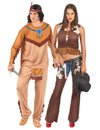 Costum de cuplu indian și cowgirl pentru adulți