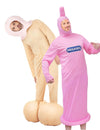 Costum amuzant pentru adulți cu penis și prezervativ