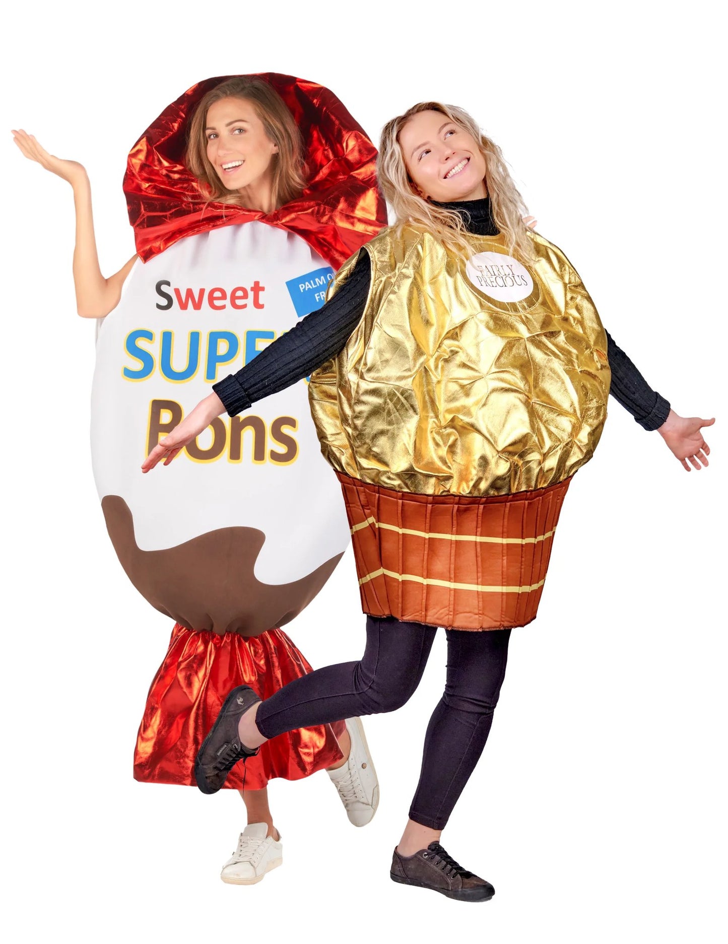 Déguisement de couple confiserie superbon et doré adulte