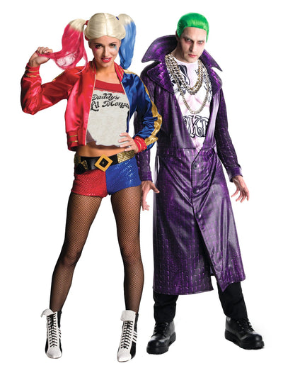 Costum de cuplu Joker™ și Harley Quinn Suicide Squad™ pentru adulți