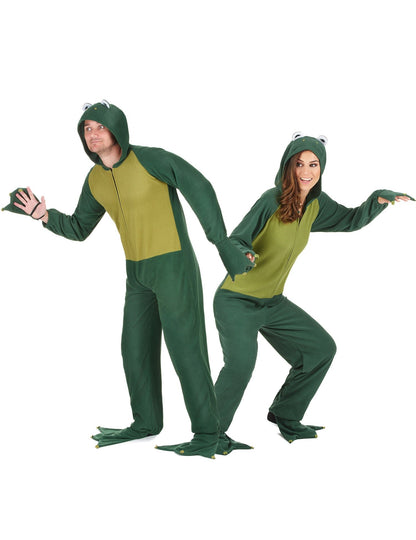 Costum de cuplu salopetă cu glugă broască