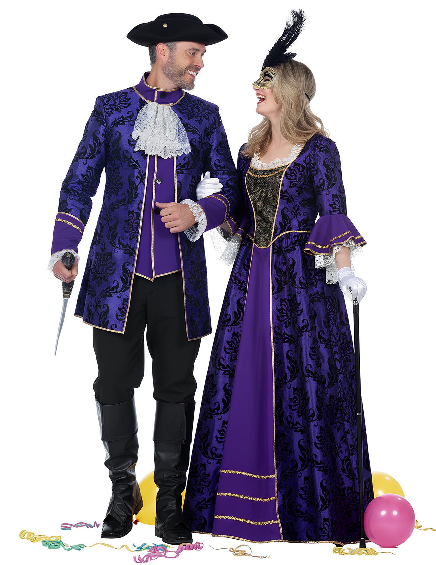 Costum de marchiz baroc pentru cuplu, adult