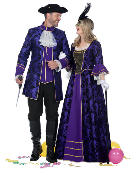 Costum de marchiz baroc pentru cuplu, adult