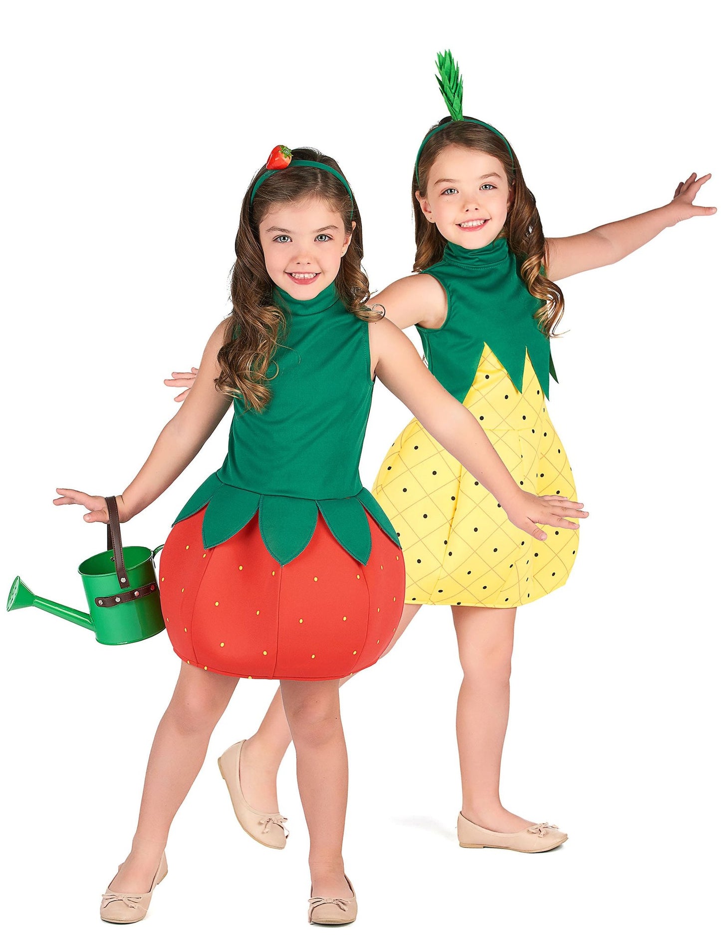 Costum de cuplu fructe căpșună și ananas pentru fete