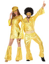 Costum de cuplu disco auriu