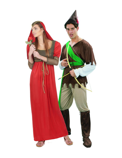 Costum de cuplu prințesă și Robin Hood