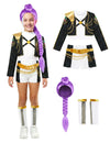 Kit costum și perucă Rumi Gold Kpop Demon Hunter™ pentru fete