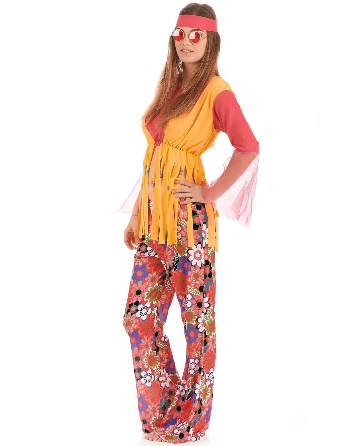 Costum de cuplu hippie multicolor mamă și fiică