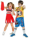 Costum de cuplu majorete și jucător de fotbal zombie pentru copii