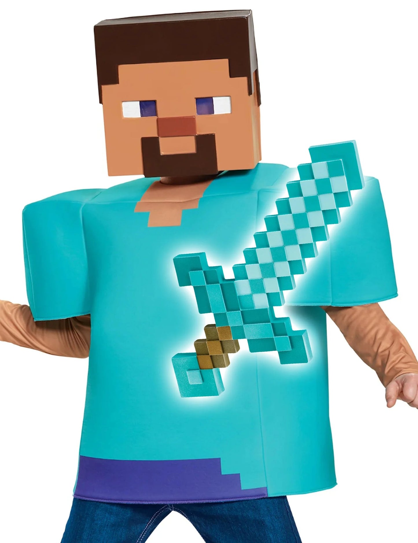 Kit de costum Steve și sabie Minecraft™ pentru copii