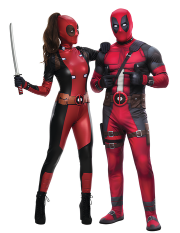 Costum de cuplu Deadpool™ și Lady Deadpool™ pentru adulți