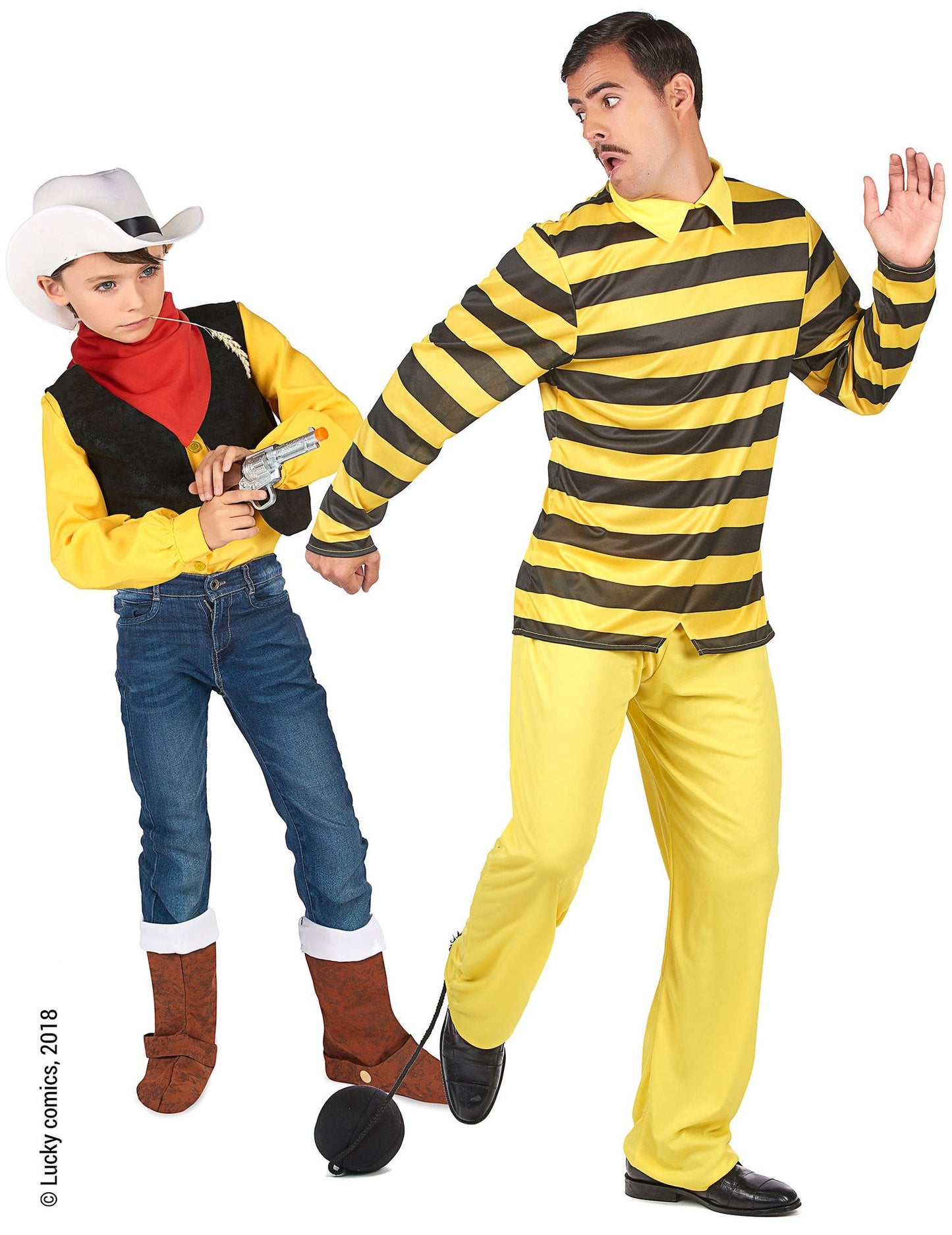 Costum de cuplu Dalton și Lucky Luke™ tată-fiu