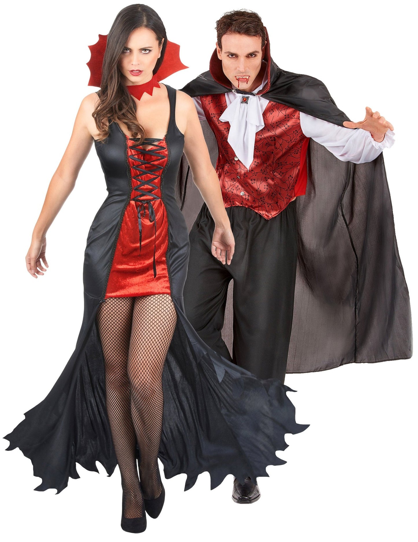 Costum de cuplu vampir pentru adulți de Halloween